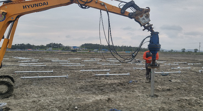 Helical Pile with Grouting