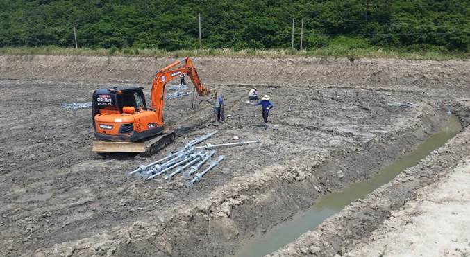 Helical Pile 공법의 태양광발전용 시설 시공 사례